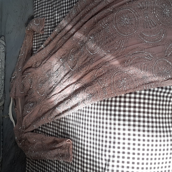 NWOT! AIDEN MATTOX BLUSH BEADED DESIGNER DRESS  GOWN SIZE 8 - Picture 13 of 15